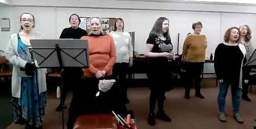 Women at Dynamic Meladies Singing Session